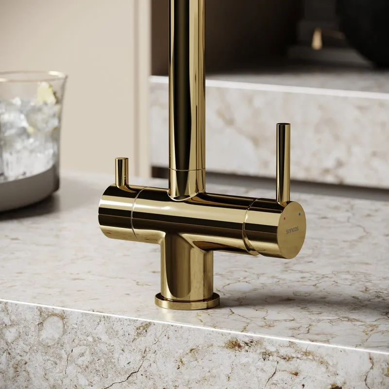 Смеситель для кухни Sancos Foster SC4014ZG под фильтр, полированное золото Sancos — официальный сайт