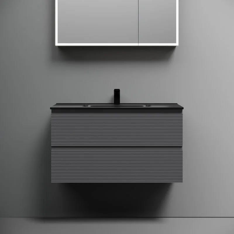 Тумба с раковиной Sancos Folk 90 grey soft, раковина CN7002MB Sancos — официальный сайт