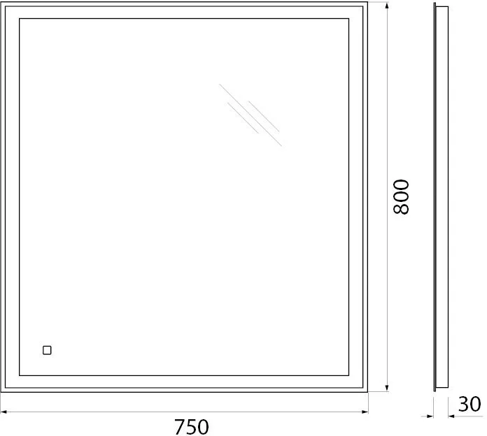 Зеркало BelBagno SPC-GRT-750-800-LED-TCH Sancos — официальный сайт