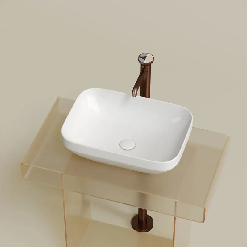Накладная раковина Ceramicanova Element CN6055 белая глянцевая Sancos — официальный сайт