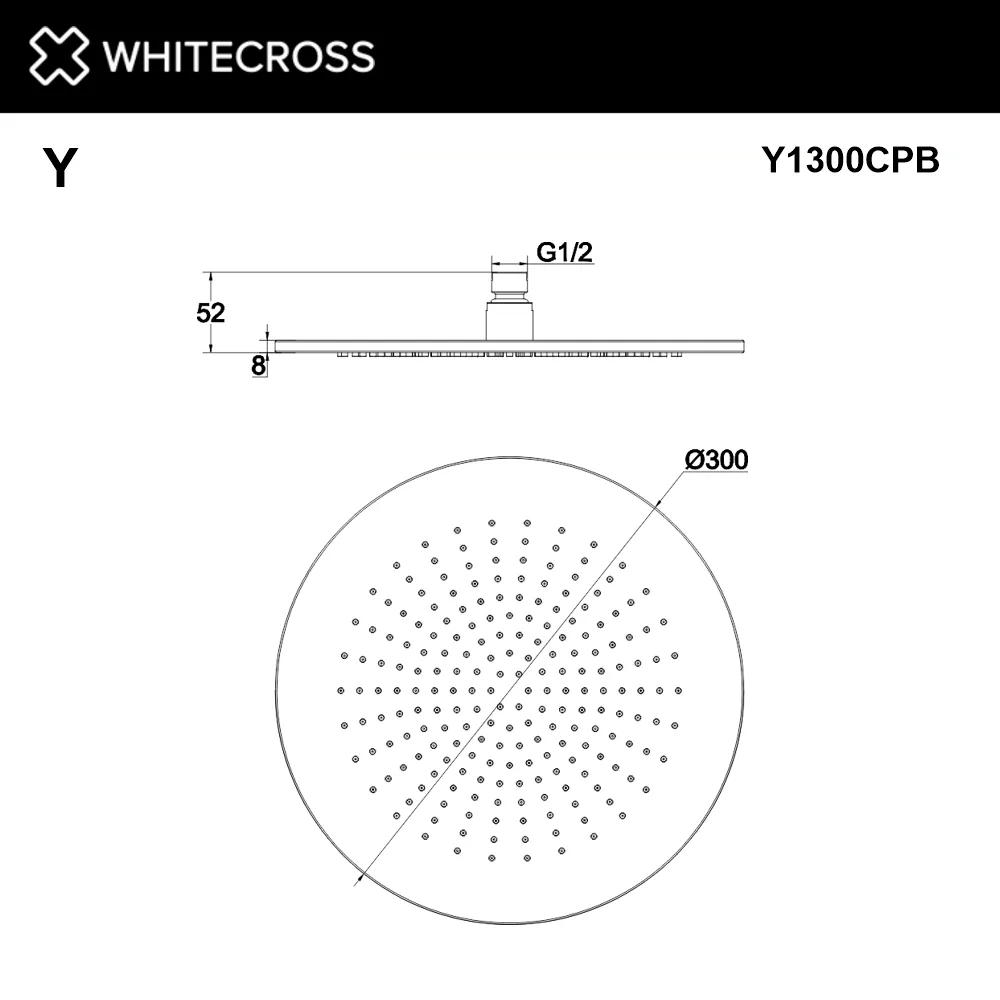 Верхний душ WHITECROSS Y Y1300CPB брашированная медь Sancos — официальный сайт