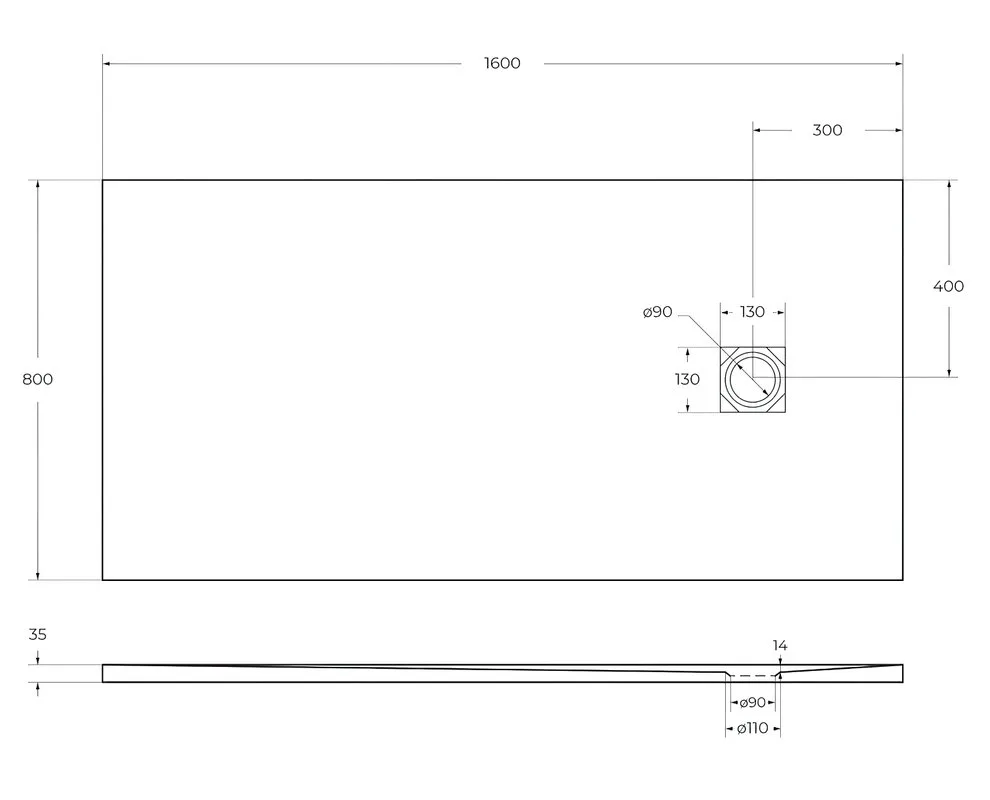 Поддон для душа BelBagno Uno TRAY-MR-UNO-AH-160/80-35-W-BO 160х80, белый, с сифоном Sancos — официальный сайт