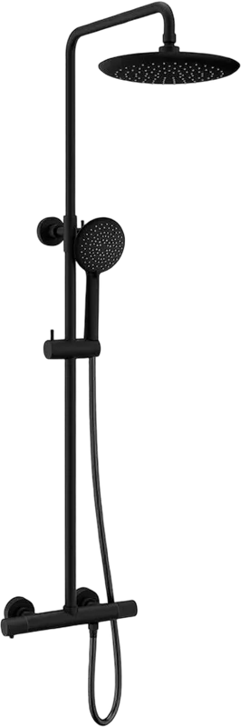 Душевая стойка Vincea Desire VSFS-1D0TMB, с термостатом, черная матовая Sancos — официальный сайт