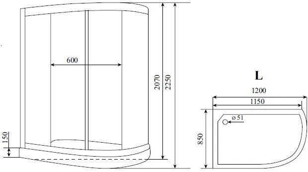 Душевая кабина Timo Lux T-7702 L, с сиденьем Sancos — официальный сайт