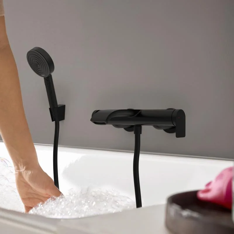 Смеситель для ванны с душем Hansgrohe Vivenis 75420670, матовый черный Sancos — официальный сайт
