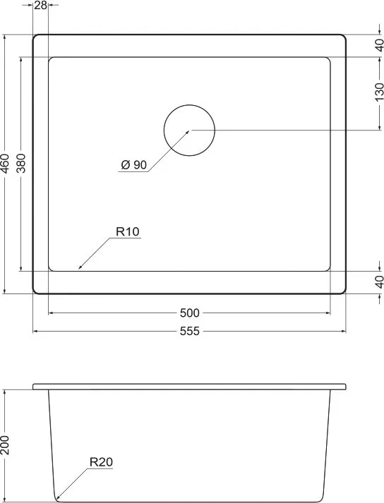 Мойка кухонная Emar Quartz EMQ-1555.P, берилл Sancos — официальный сайт