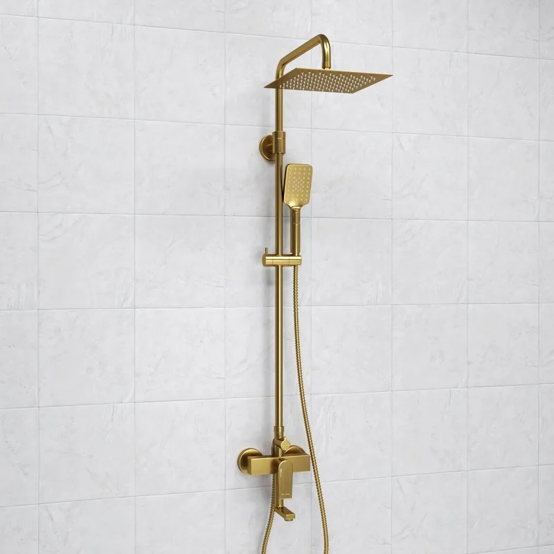 Душевая стойка Wasserkraft Aisch A155.198.201.BG, золото Sancos — официальный сайт