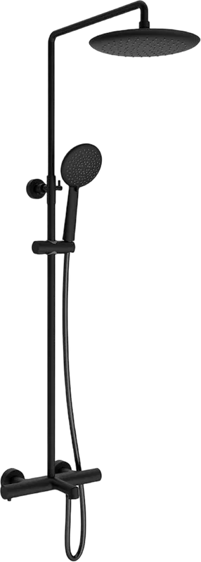 Душевая стойка Vincea Desire VSFS-1D1TMB, с термостатом, черная матовая Sancos — официальный сайт