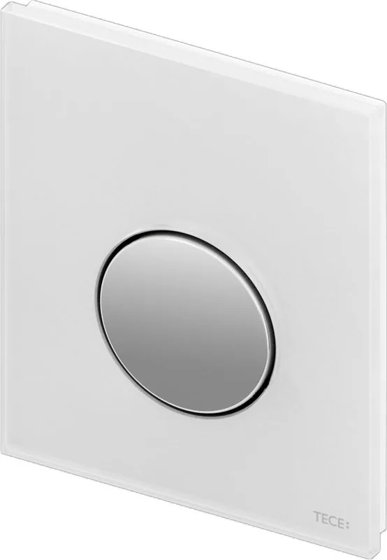 Кнопка смыва TECE Loop Urinal 9242660 белое стекло, кнопка хром Sancos — официальный сайт