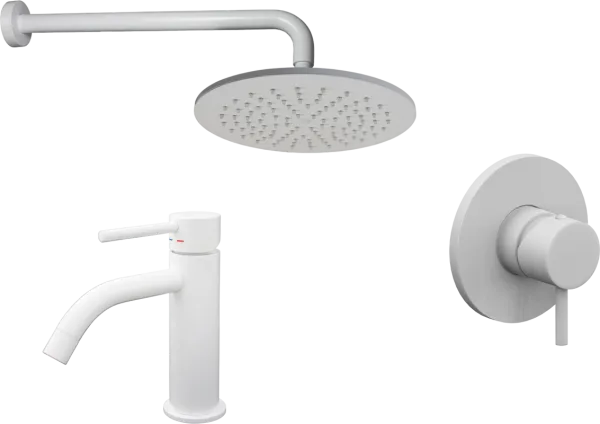 Комплект для ванной Paffoni Light KITLIG011BO071 С ВНУТРЕННЕЙ ЧАСТЬЮ, белый Sancos — Оригинал