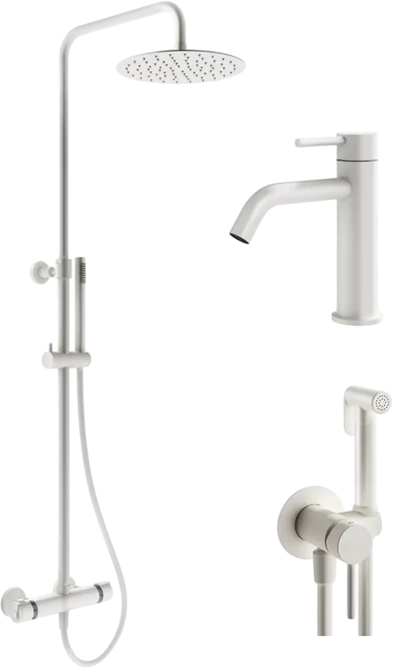 Комплект для ванной Plumberia Selection Ixo KITZXO6302BO53 белый матовый Sancos — официальный сайт