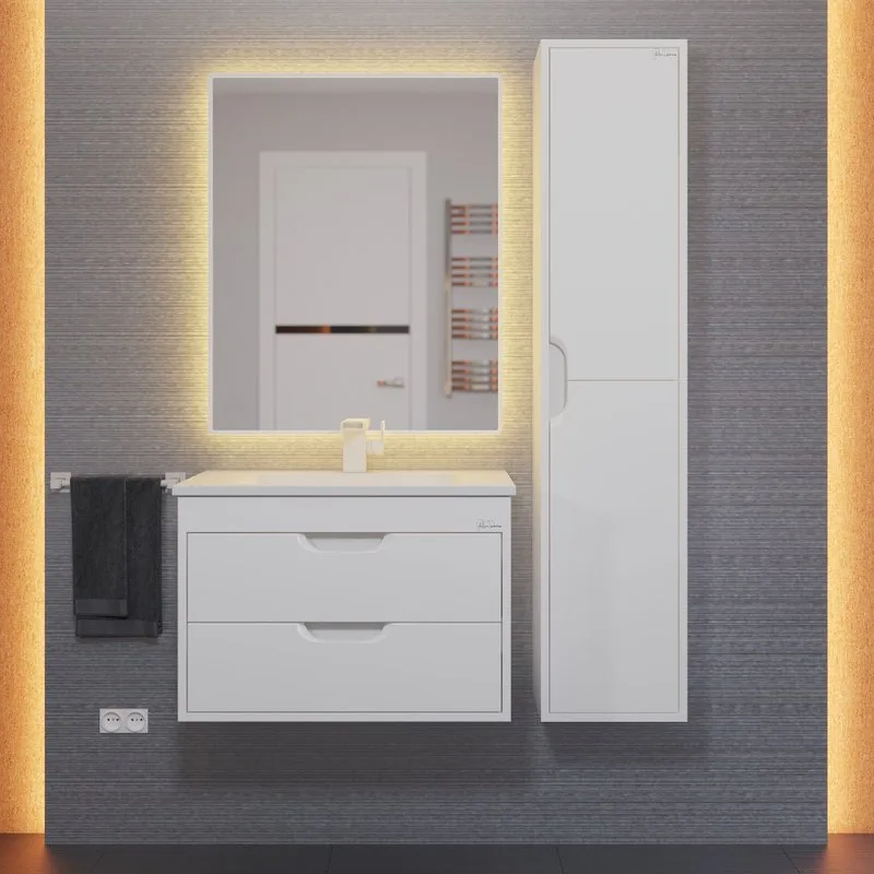 Шкаф-пенал для ванной Uperwood Modul 35 подвесной, матовый белый Sancos — официальный сайт