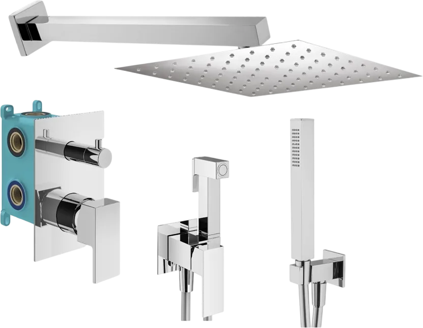 Комплект для ванной Plumberia Selection Tag KITZTG18CR С ВНУТРЕННЕЙ ЧАСТЬЮ, хром Sancos — официальный сайт