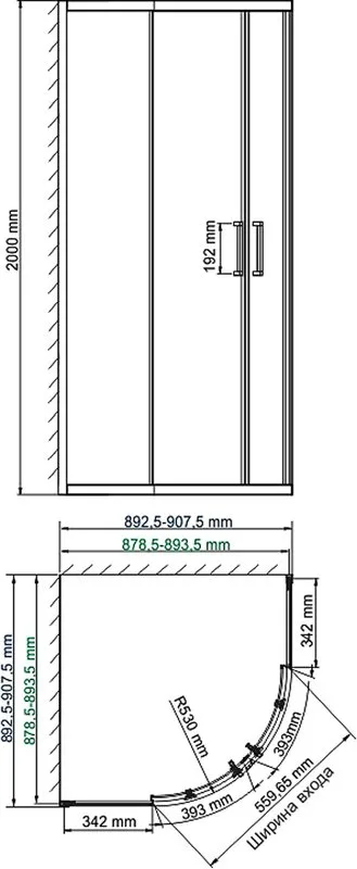 Душевой уголок Wasserkraft Dill 61S01 Sancos — официальный сайт