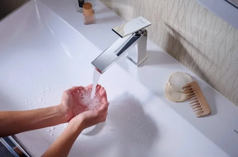 Смеситель для раковины Hansgrohe Tecturis E 110 73010000 хром Sancos — официальный сайт