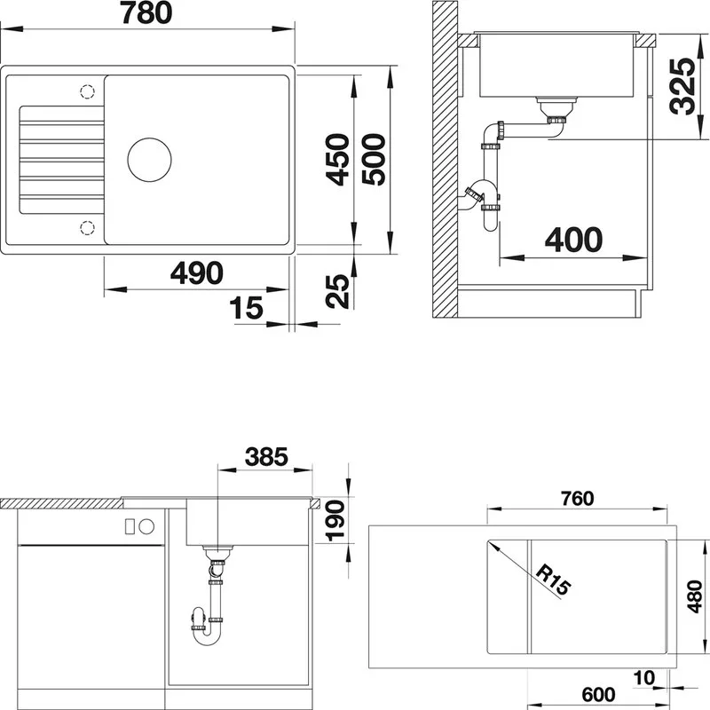Мойка кухонная Blanco Zia XL 6S Compact 523277 белая Sancos — официальный сайт