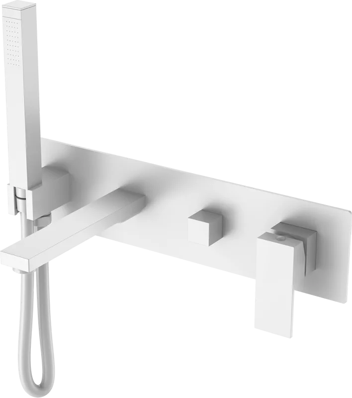 Встраиваемый смеситель Boheme Qubic 474-2-MW С ВНУТРЕННЕЙ ЧАСТЬЮ, matt white Sancos — официальный сайт