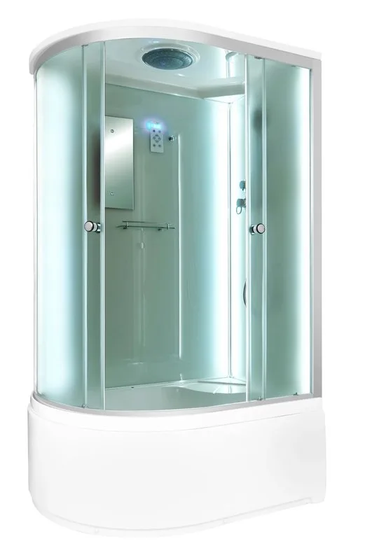 Душевая кабина DTO D120SR LED (120х80х220), высокий поддон (50 см), профиль хром, стекло матовое (4  Sancos — официальный сайт