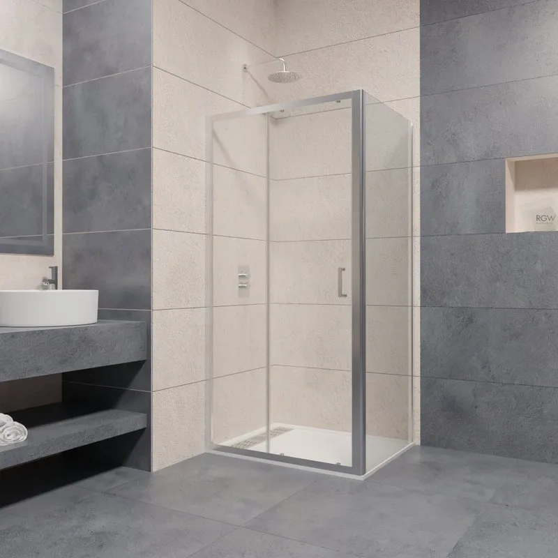 Душевой уголок RGW Passage PA-14+110 см (108-112)x110x195 профиль хром, стекло прозрачное Sancos — официальный сайт