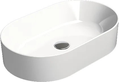 Накладная раковина GSI Kube X 9458PVC11 60x37, овальная, белая глянцевая Sancos — официальный сайт