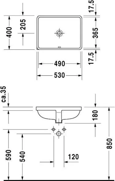 Раковина Duravit Starck 3 0305490000 встраиваемая Sancos — официальный сайт