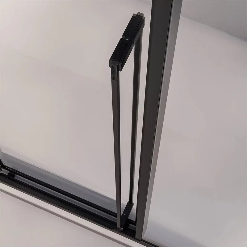 Душевая дверь в нишу Veconi Premium Prato 300 B-L 100, профиль матовый черный, стекло прозрачное Sancos — официальный сайт