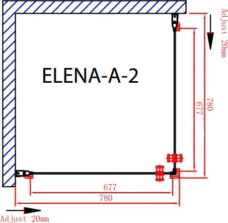 Душевой уголок Cezares Elena A2 80 P Cr Sancos — официальный сайт