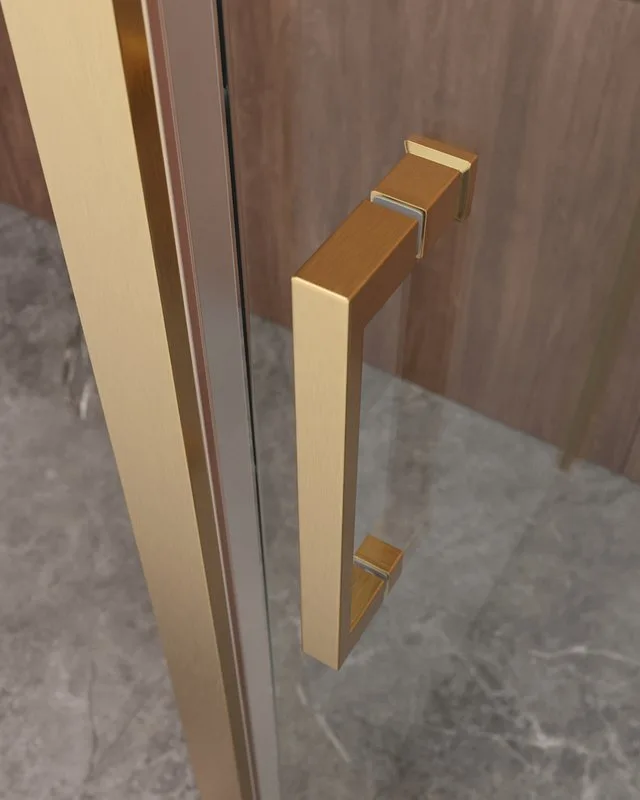 Душевой уголок Cezares Molveno AH 11 140+90 C BORO IV 140х90 см, профиль брашированное золото, стекл Sancos — официальный сайт