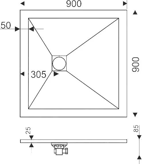 Поддон для душа RGW Stone Tray ST-0099Be 90х90, бежевый Sancos — официальный сайт