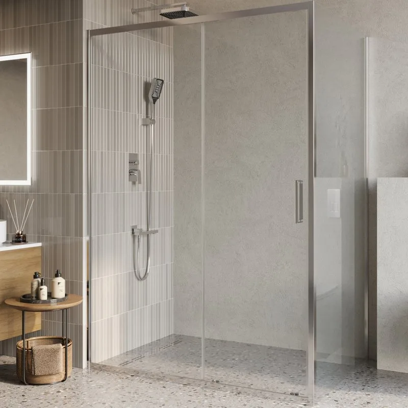 Душевой уголок BelBagno Luce AH-1-140/100-C-Cr профиль хром, стекло прозрачное Sancos — официальный сайт