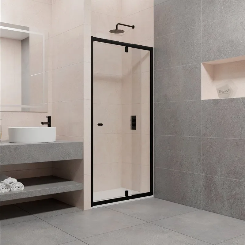 Душевая дверь в нишу RGW Passage PA-02B 41080207-14 80х185, профиль черный Sancos — официальный сайт
