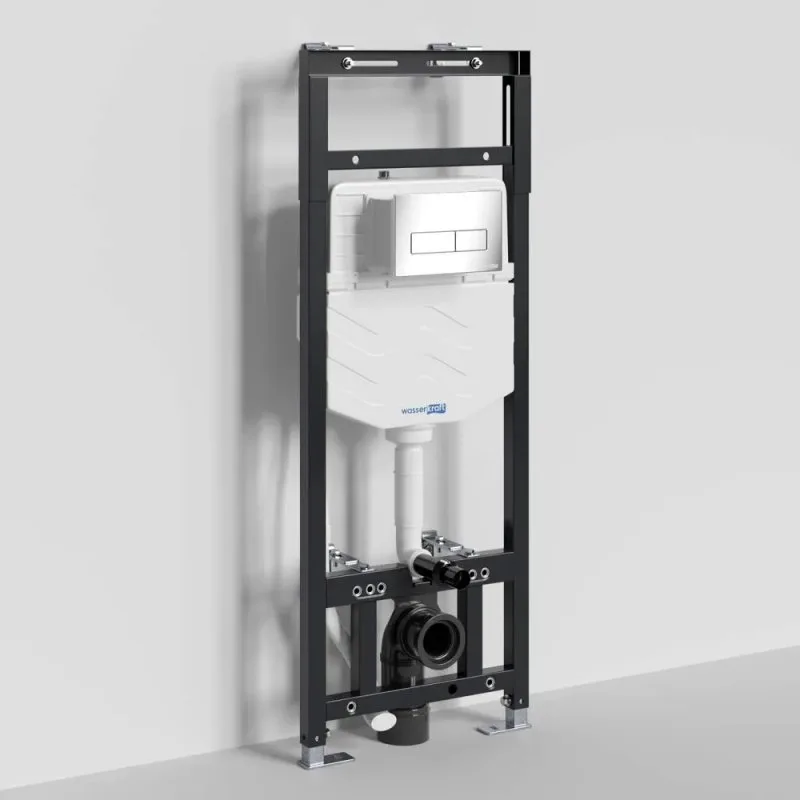 Система инсталляции для унитазов Wasserkraft Alme 15TLT.010.ME.BN03, с кнопкой смыва никель Sancos — официальный сайт