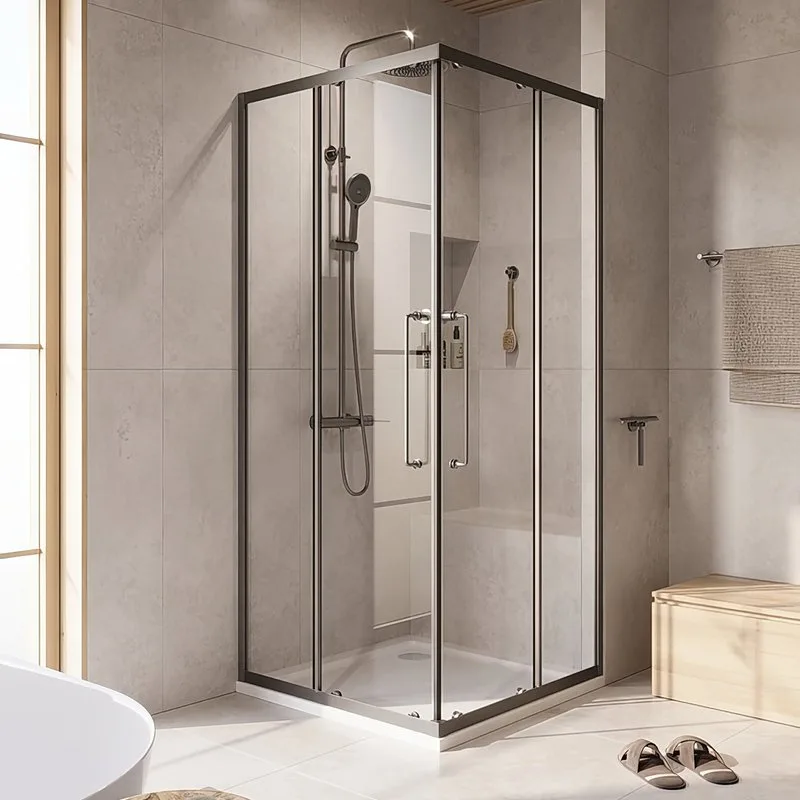 Душевой уголок Cezares Relax RELAX-304-A-2-80-C-GM 80x80, профиль оружейная сталь Sancos — официальный сайт
