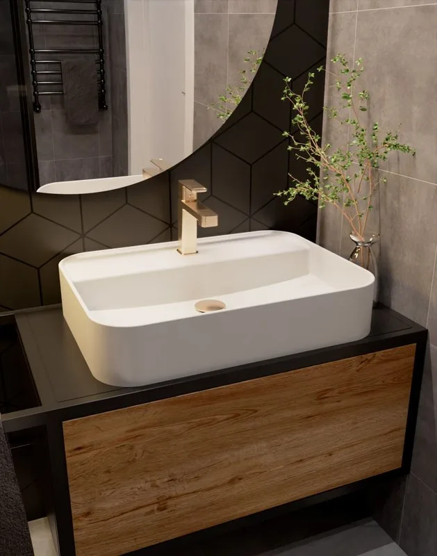 Смеситель для раковины шлифованное золото, AQUAme Parma AQM6610BG Sancos — официальный сайт
