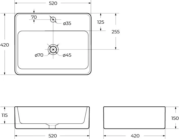 Накладная раковина BelBagno BB1367 Sancos — официальный сайт