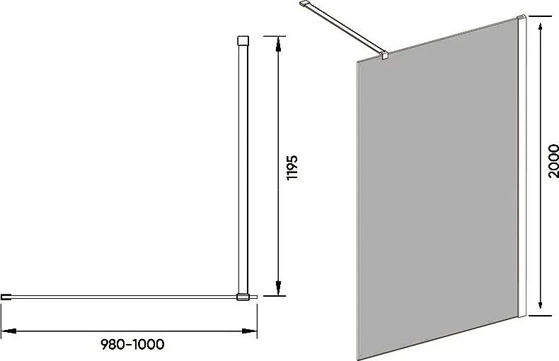 Душевая перегородка Veconi Korato KR72-100-01-C7 100 см Sancos — официальный сайт