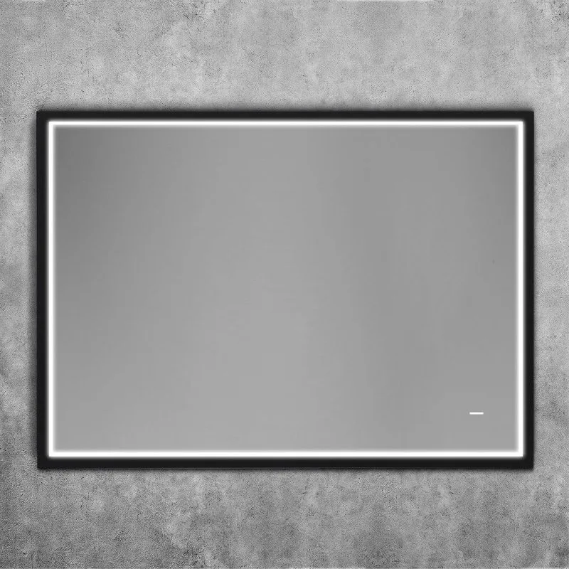 Зеркало Art&Max Aversa 90х65 черное, с LED-подсветкой, 6000К Sancos — официальный сайт