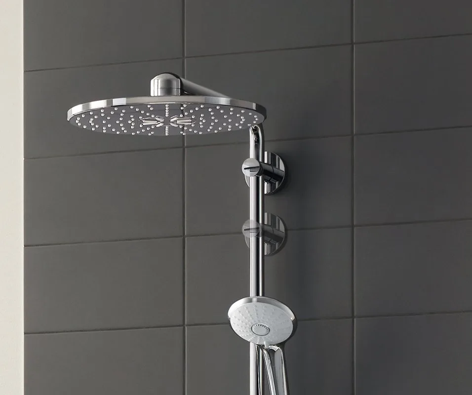 Душевая стойка Grohe Euphoria SmartControl 310 Duo 26507000, с термостатом Sancos — официальный сайт