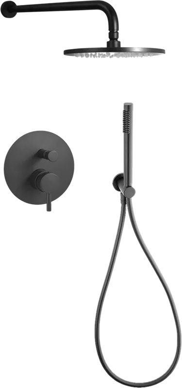 Душевой комплект Paffoni Light KITLIG015NO, С ВНУТРЕННЕЙ ЧАСТЬЮ, черный Sancos — официальный сайт