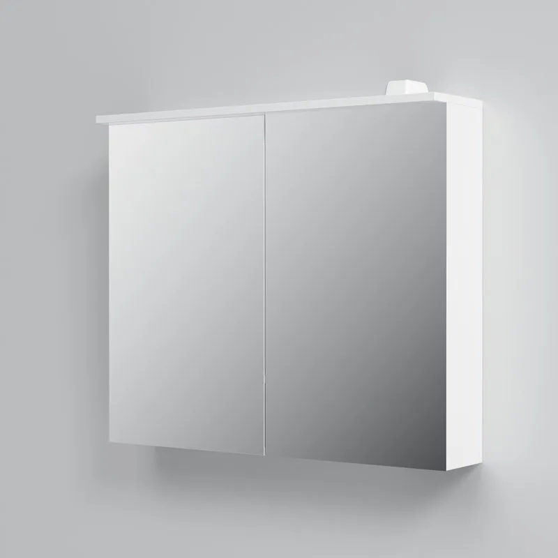 Зеркало-шкаф AM.PM Spirit V2.0 80 с LED-подсветкой, белый глянец Sancos — официальный сайт