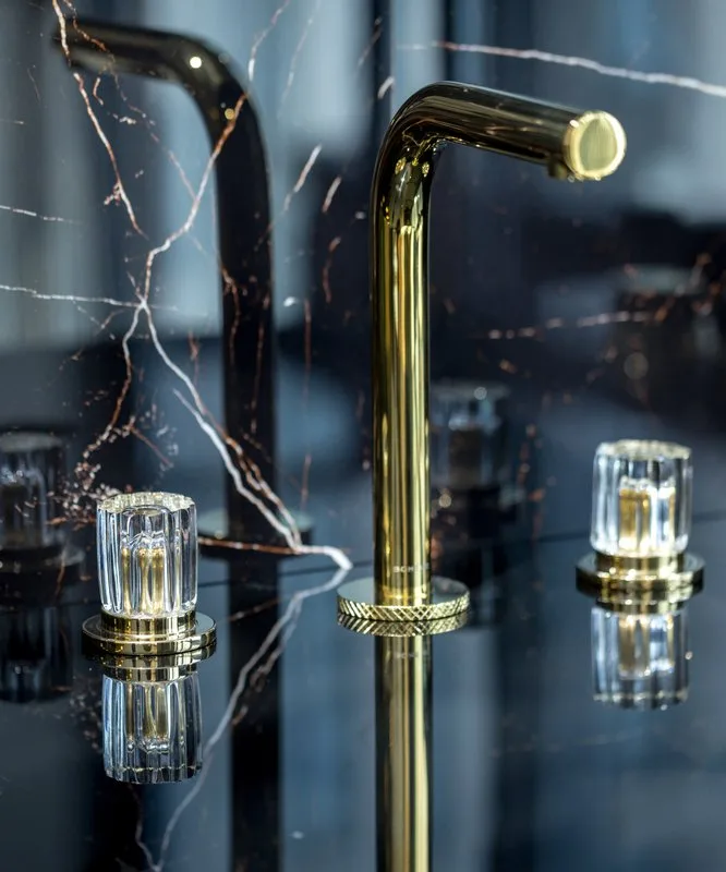 Смеситель для раковины Boheme Elegante 152-G-EL золото Sancos — официальный сайт