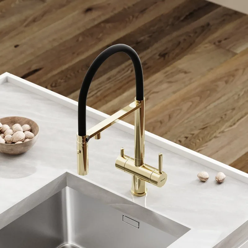 Смеситель для кухни Sancos Imola SC4010ZG под фильтр, полированное золото Sancos — официальный сайт