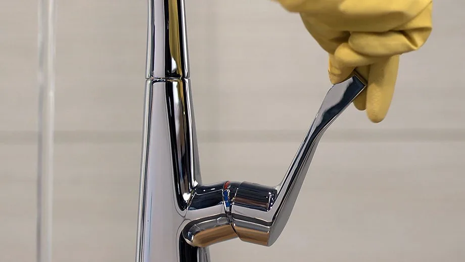 Смеситель для кухни Hansgrohe Metris 14822000 Sancos — официальный сайт