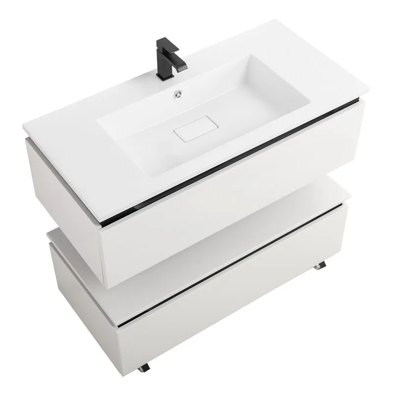 Тумба Cezares Slider 100 1 ящик, Bianco Opaco Sancos — официальный сайт