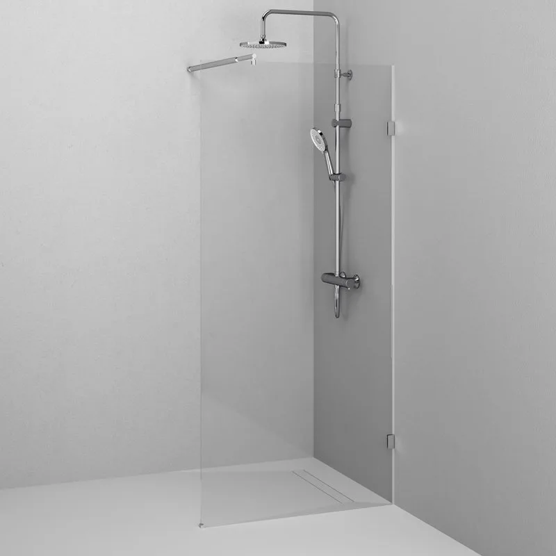Душевая перегородка AM.PM X-Joy W94WI-90-F1-MTE 90x195, фурнитура хром, стекло прозрачное Sancos — официальный сайт