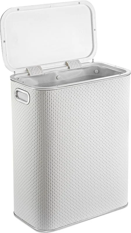 Корзина для белья Geralis PWH-B белая, хром, стандартная Sancos — официальный сайт