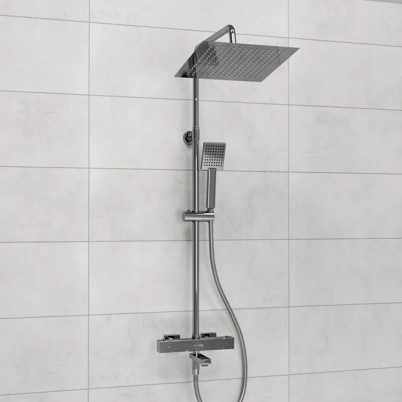 Душевая стойка Wasserkraft Aller A199.118.141.087.CH Thermo, с термостатом, хром Sancos — официальный сайт