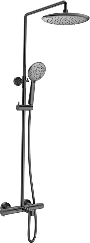 Душевая стойка Vincea Desire VSFS-1D1TGM, с термостатом, вороненая сталь Sancos — официальный сайт