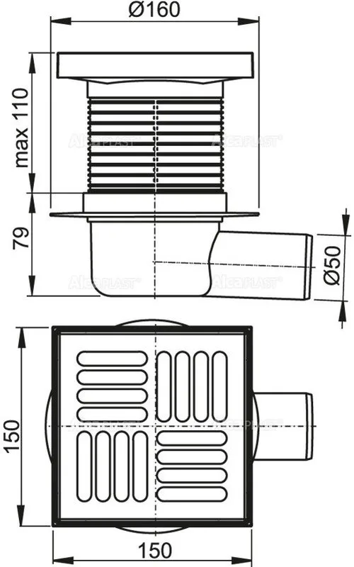 Душевой трап AlcaPlast APV5411 Sancos — официальный сайт