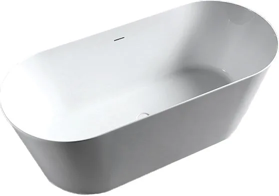 Акриловая ванна Abber AB9222-1.5 150x70 см, отдельностоящая, белая, овальная, с каркасом, со сливом- Sancos — официальный сайт